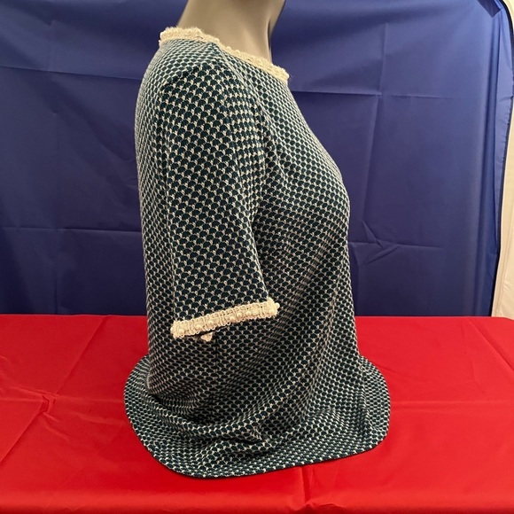 Elle Green & Silver Textured Blouse‎ NEW - Picture 13 of 15